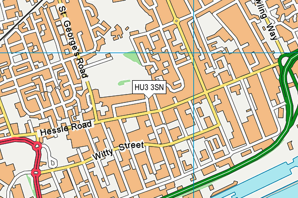 HU3 3SN map - OS VectorMap District (Ordnance Survey)