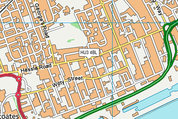 HU3 4BL map - OS VectorMap District (Ordnance Survey)