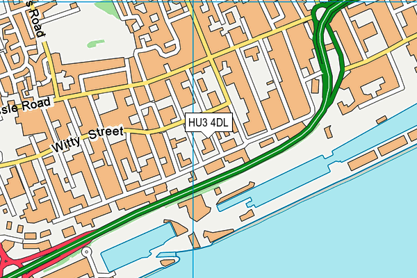 HU3 4DL map - OS VectorMap District (Ordnance Survey)