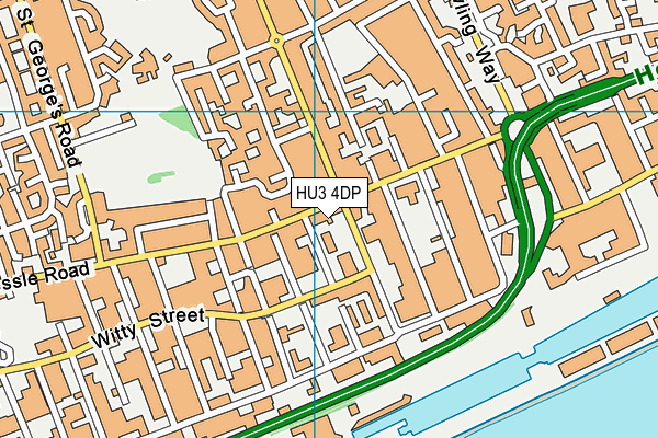 HU3 4DP map - OS VectorMap District (Ordnance Survey)