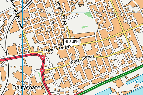 HU3 4EH map - OS VectorMap District (Ordnance Survey)