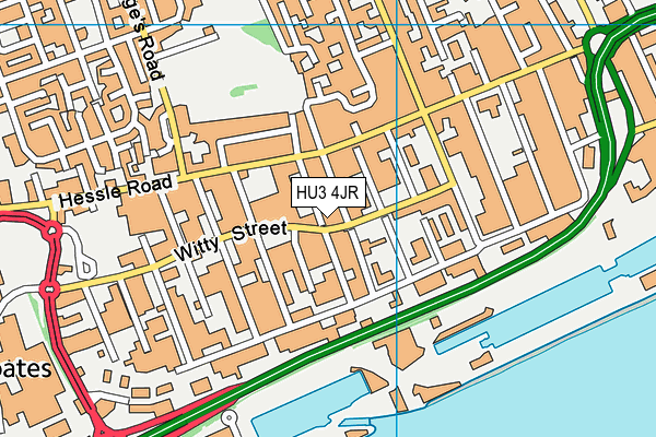 HU3 4JR map - OS VectorMap District (Ordnance Survey)