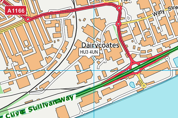 HU3 4UN map - OS VectorMap District (Ordnance Survey)