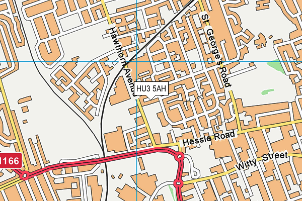 HU3 5AH map - OS VectorMap District (Ordnance Survey)