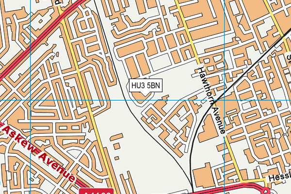 HU3 5BN map - OS VectorMap District (Ordnance Survey)