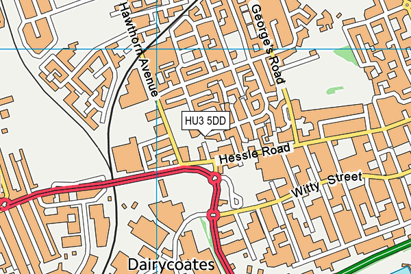 Newington Academy map (HU3 5DD) - OS VectorMap District (Ordnance Survey)