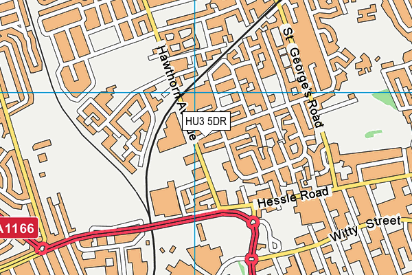 HU3 5DR map - OS VectorMap District (Ordnance Survey)