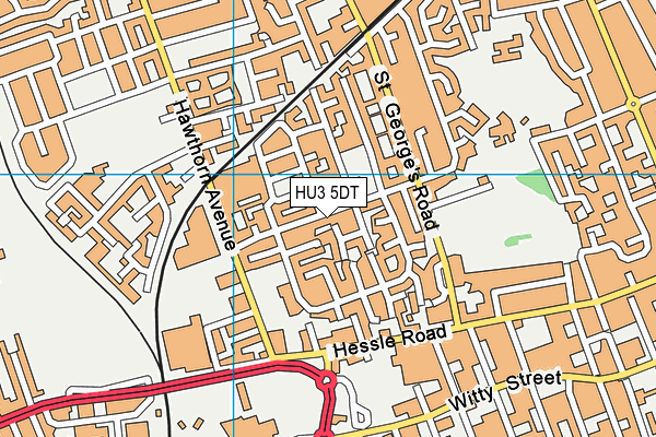 HU3 5DT map - OS VectorMap District (Ordnance Survey)