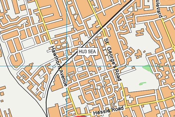 HU3 5EA map - OS VectorMap District (Ordnance Survey)