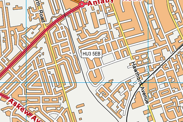 HU3 5EB map - OS VectorMap District (Ordnance Survey)