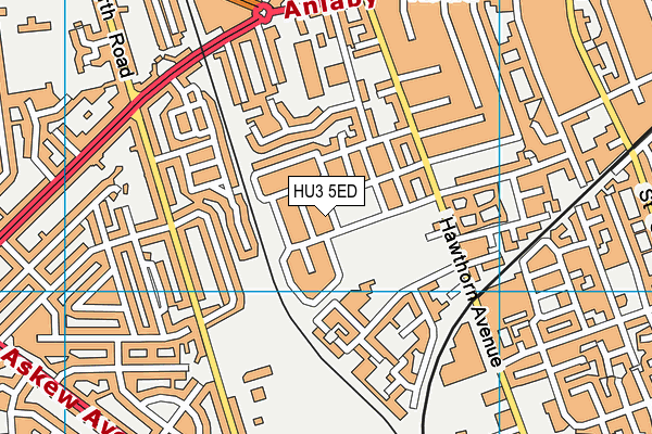 HU3 5ED map - OS VectorMap District (Ordnance Survey)