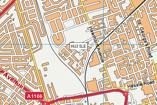 HU3 5LE map - OS VectorMap District (Ordnance Survey)