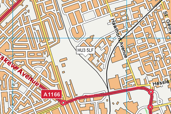 HU3 5LF map - OS VectorMap District (Ordnance Survey)