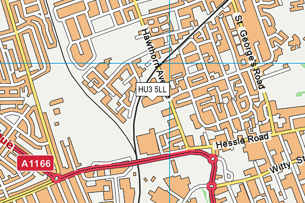 HU3 5LL map - OS VectorMap District (Ordnance Survey)
