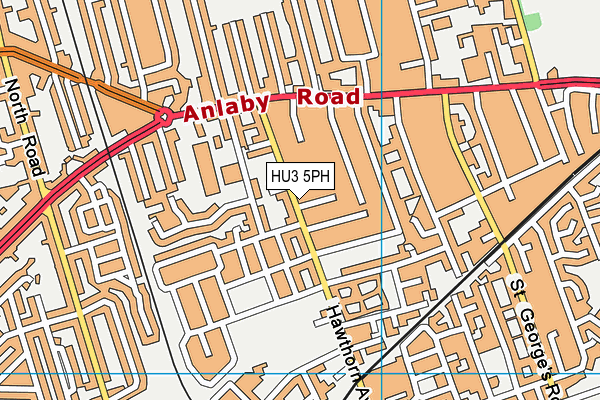 HU3 5PH map - OS VectorMap District (Ordnance Survey)