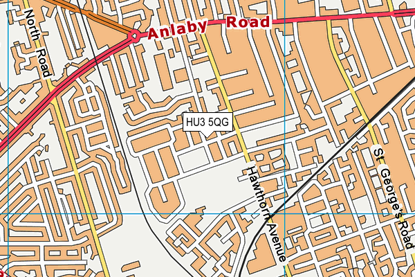 HU3 5QG map - OS VectorMap District (Ordnance Survey)