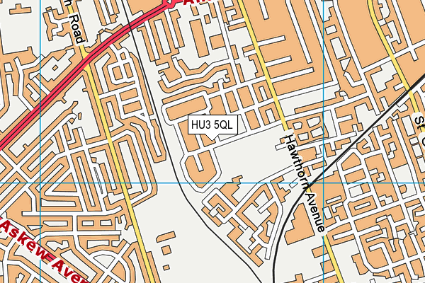 HU3 5QL map - OS VectorMap District (Ordnance Survey)