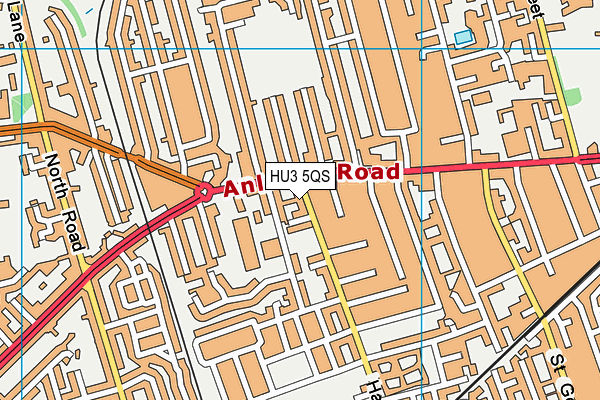 HU3 5QS map - OS VectorMap District (Ordnance Survey)