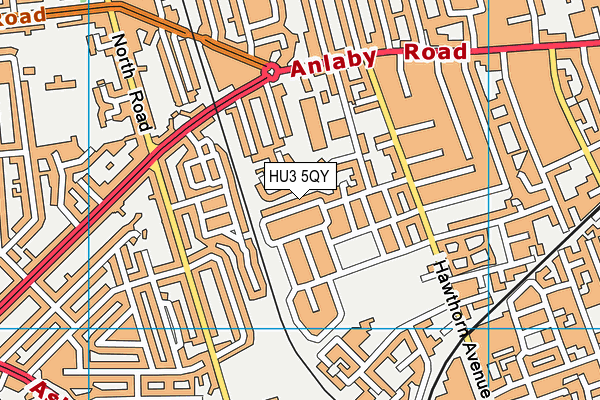 HU3 5QY map - OS VectorMap District (Ordnance Survey)