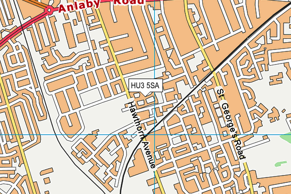 HU3 5SA map - OS VectorMap District (Ordnance Survey)