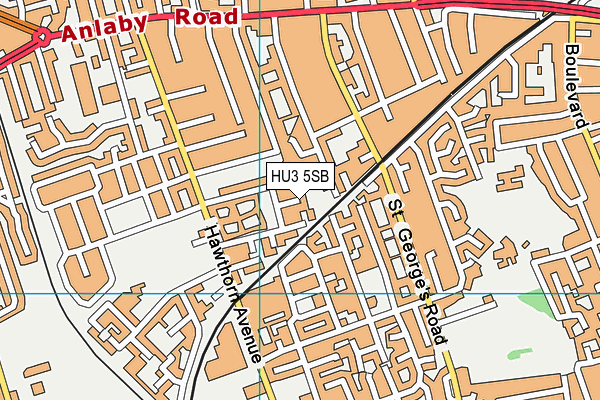 HU3 5SB map - OS VectorMap District (Ordnance Survey)