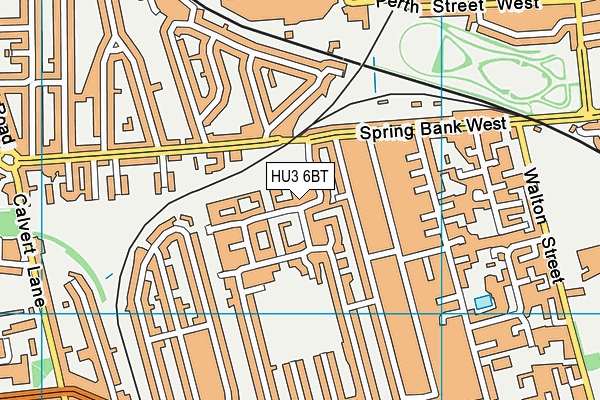 HU3 6BT map - OS VectorMap District (Ordnance Survey)