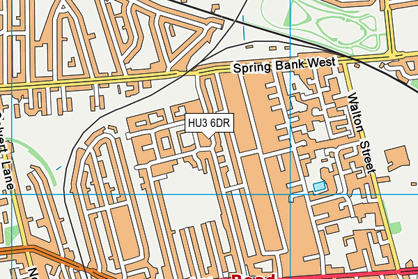 HU3 6DR map - OS VectorMap District (Ordnance Survey)