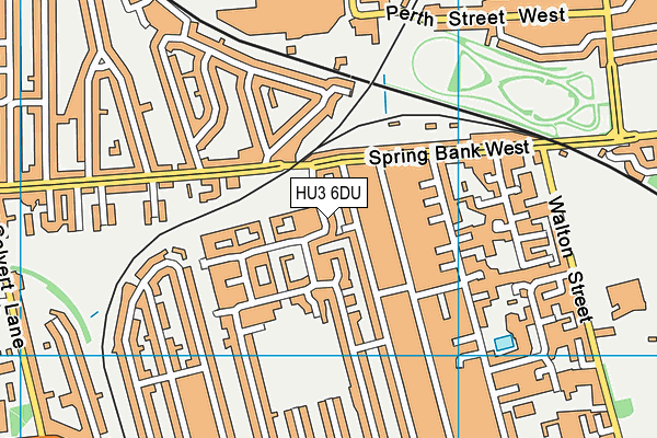 HU3 6DU map - OS VectorMap District (Ordnance Survey)