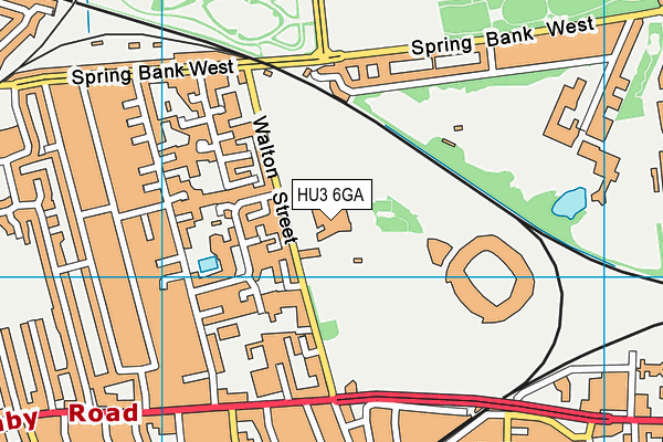 Tigers Trust Arena map (HU3 6GA) - OS VectorMap District (Ordnance Survey)