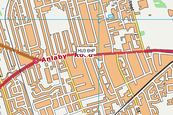 HU3 6HP map - OS VectorMap District (Ordnance Survey)