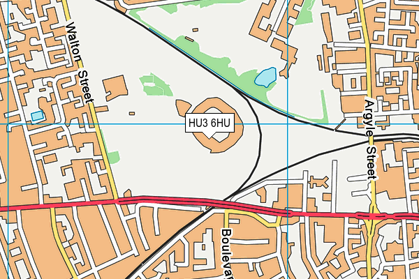 HU3 6HU map - OS VectorMap District (Ordnance Survey)