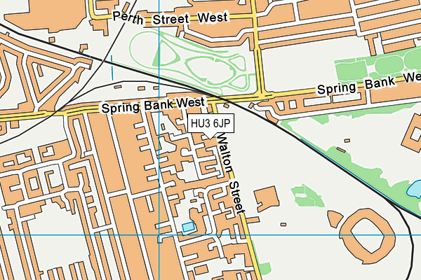HU3 6JP map - OS VectorMap District (Ordnance Survey)