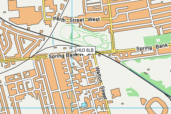 HU3 6LB map - OS VectorMap District (Ordnance Survey)