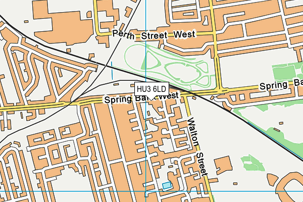 HU3 6LD map - OS VectorMap District (Ordnance Survey)
