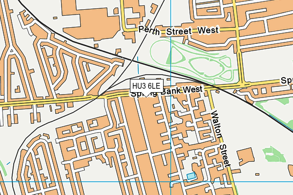 HU3 6LE map - OS VectorMap District (Ordnance Survey)