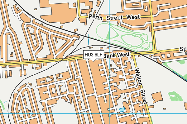HU3 6LF map - OS VectorMap District (Ordnance Survey)