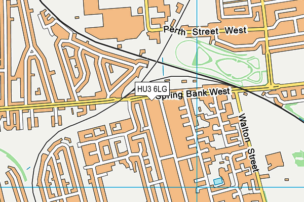HU3 6LG map - OS VectorMap District (Ordnance Survey)