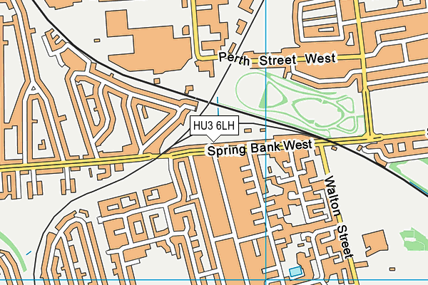 HU3 6LH map - OS VectorMap District (Ordnance Survey)