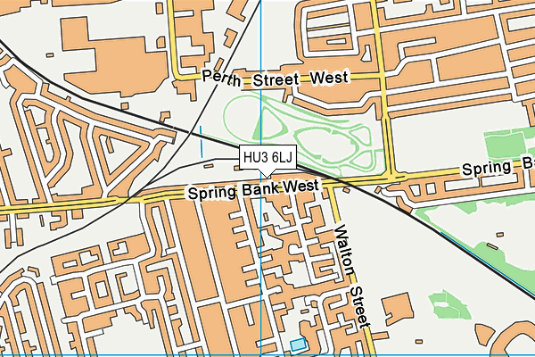 HU3 6LJ map - OS VectorMap District (Ordnance Survey)