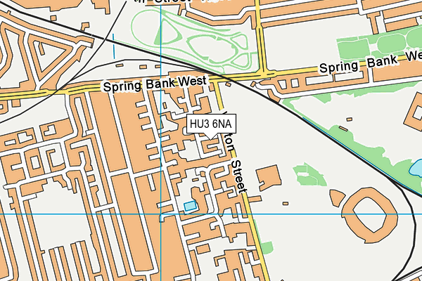 HU3 6NA map - OS VectorMap District (Ordnance Survey)