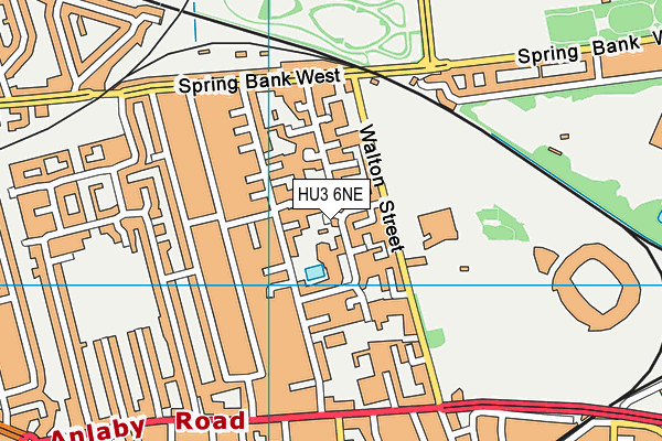 HU3 6NE map - OS VectorMap District (Ordnance Survey)