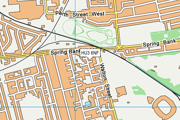HU3 6NF map - OS VectorMap District (Ordnance Survey)