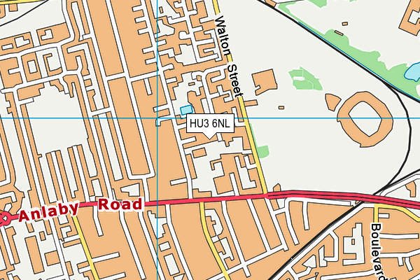 HU3 6NL map - OS VectorMap District (Ordnance Survey)