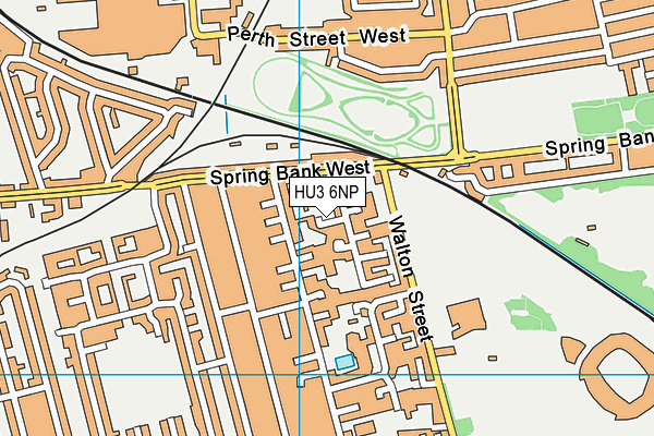 HU3 6NP map - OS VectorMap District (Ordnance Survey)