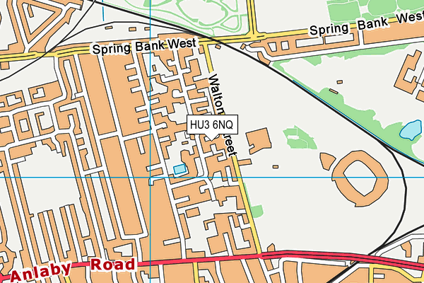 HU3 6NQ map - OS VectorMap District (Ordnance Survey)