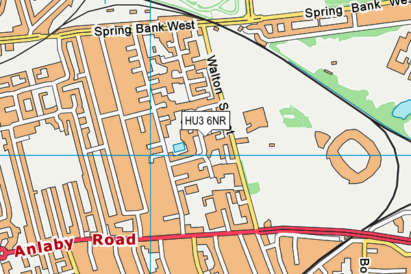 HU3 6NR map - OS VectorMap District (Ordnance Survey)