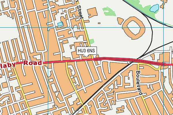HU3 6NS map - OS VectorMap District (Ordnance Survey)