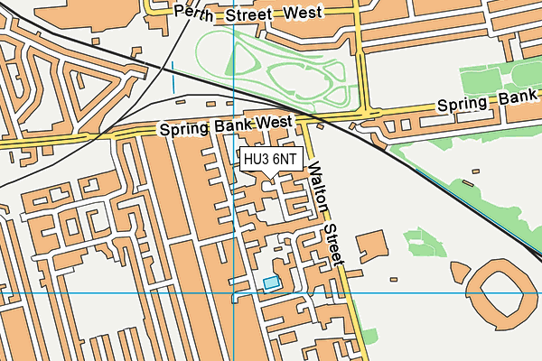 HU3 6NT map - OS VectorMap District (Ordnance Survey)