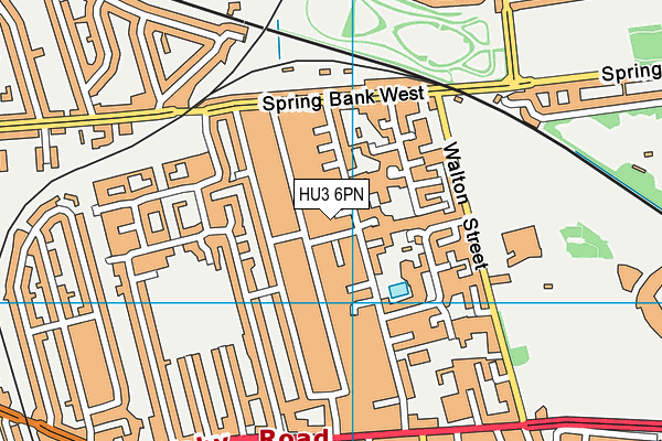 HU3 6PN map - OS VectorMap District (Ordnance Survey)