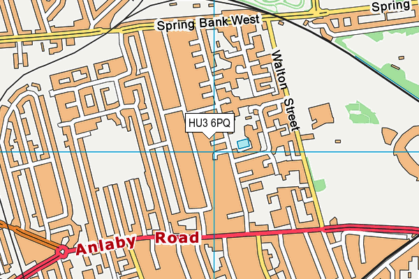 HU3 6PQ map - OS VectorMap District (Ordnance Survey)